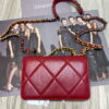 Chanel A86092 WOC Chain Wallet Bag Lambskin Wine Red