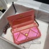 Chanel A86092 WOC 19 Chain Wallet Bag Lambskin Pink