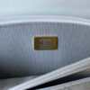 Chanel AP3240 Flap Bag With Top Handle Lambskin & Gold-Tone Metal White