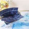 Chanel AS2170 Large shopping Tote bag Shiny Lambskin Navy Blue