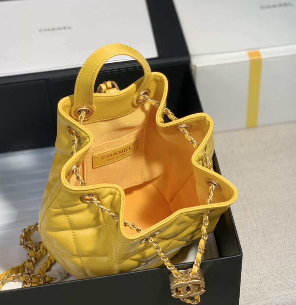 Chanel AS2318 Bucket Bag Lambskin Yellow