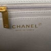Chanel AS2431 Mini flap Gray Lambskin bag with top handle Gold