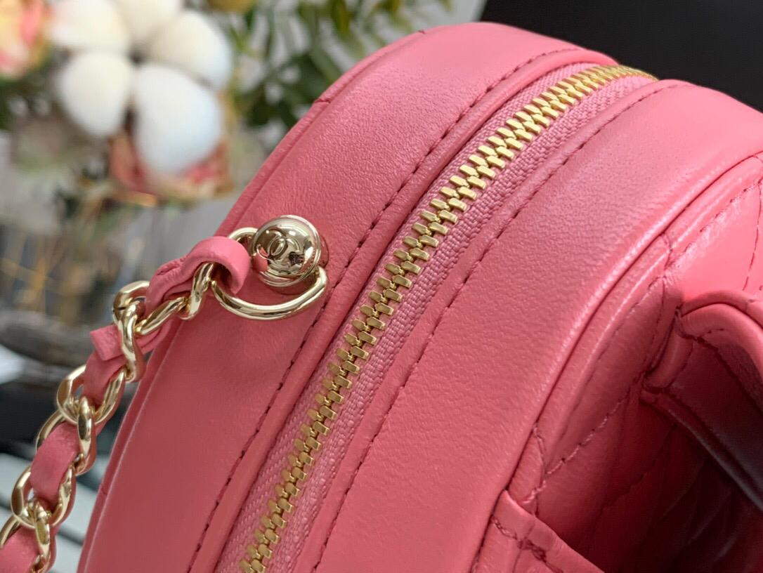 Chanel AS3191 Large Heart Bag Lambskin Rose Red - lushenticbags