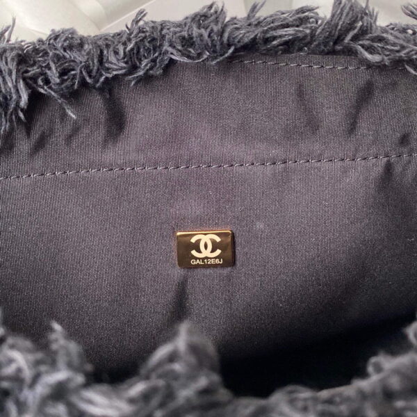 Chanel AS3027 Bucket Bag Printed Denim Gold Black