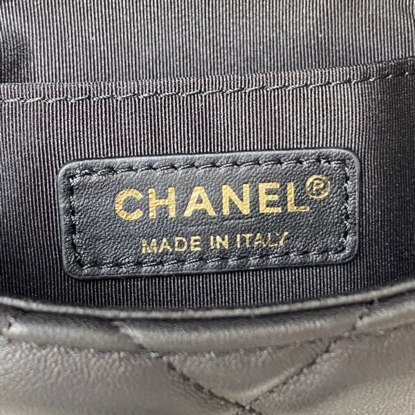Chanel Mini Flap Bag Lambskin Gold-Tone Metal AS3205 Black