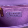 Chanel Small Flap Bag Lambskin Gold-Tone Metal AS3206 Purple