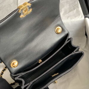 Chanel AS3366 Flap Bag 20cm Lambskin Black