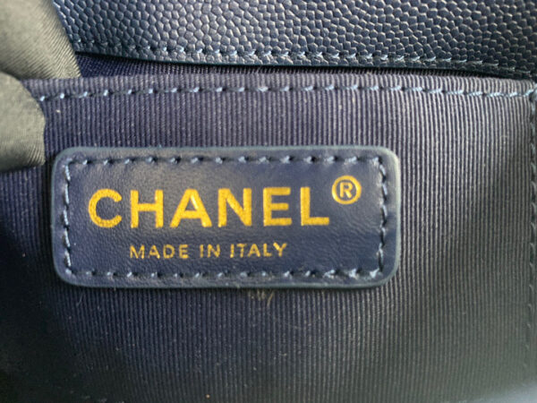 Chanel Mini Flap Bag Shiny Calfskin Gold-Tone Metal AS3368 Navy Blue