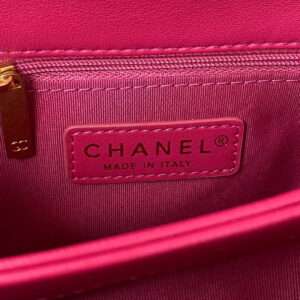 Chanel AS3499 Flap Bag Lambskin Rose Red
