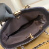Chanel AS3519 CHANEL19 Shopping Bag Shiny Lambskin Dark Brown
