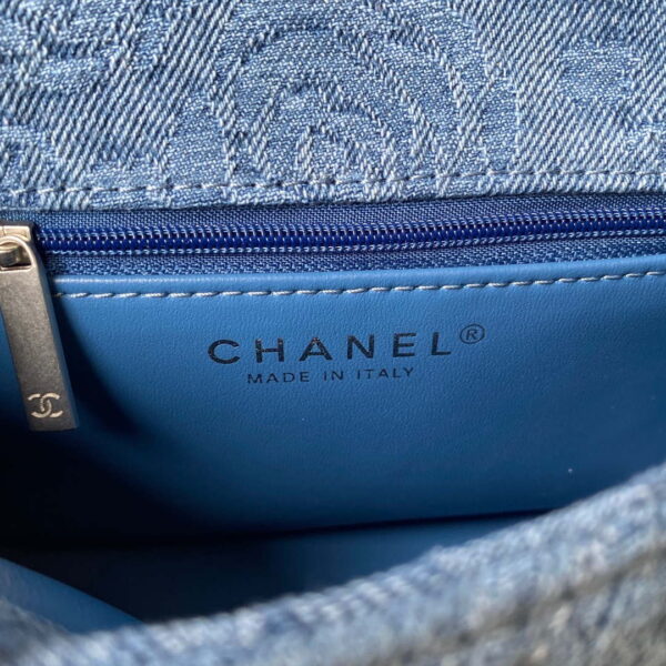 Chanel AS3829 Small Flap Classic Bag Woc Denim Blue