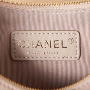 Chanel AS3917 Clutch With Chain Lambskin & Shiny Light Gold Metal Ecru