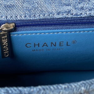 Chanel AS3921 Flap Classic Bag Woc Denim Blue