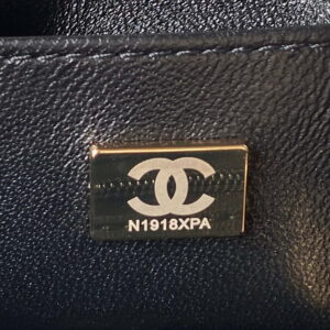 Chanel AS3973 Small Vanity Case Lambskin bag with top handle Black Gold