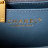 Chanel AS4040 Mini Flap Classic Bag 18 Woc Camellia Lambskin Dark Blue