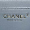 Chanel AS4151 Small Flap Bag With Top Handle Lambskin & Wenge Wood Blue