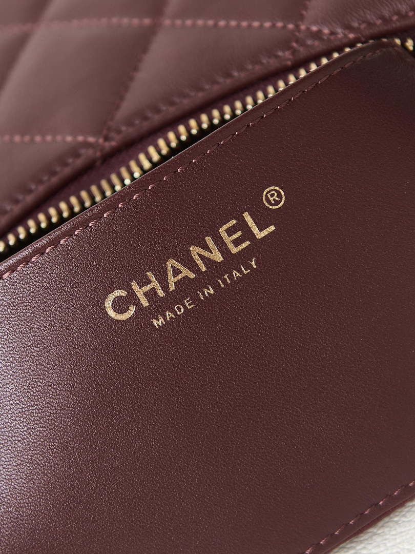 Chanel AS4220 HOBO Handbag Lambskin Wine Red - lushenticbags