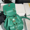 Chanel Backpack Duma Green Lambskin CC AS2908 Gold