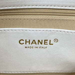 Chanel Mini Flap Bag Lambskin Gold-Tone Metal AS3213 White