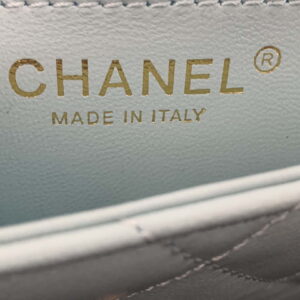 Chanel Mini Flap Bag Lambskin Gold-Tone Metal AS3213 Blue